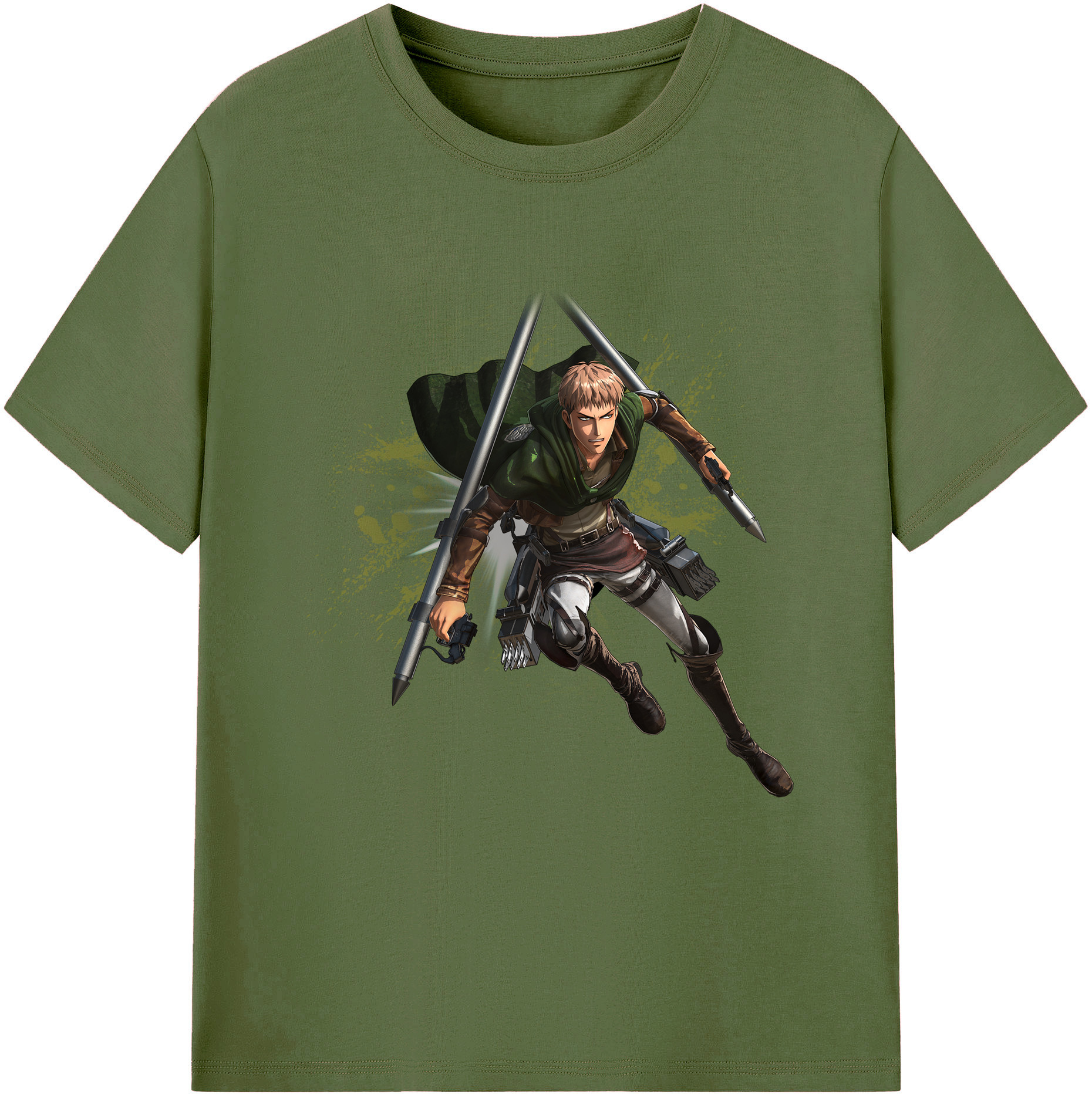 （画像用） 進撃の巨人 ジャン・キルシュタイン Attack on Titan Jean Kirstein 綿100％半袖Tシャツ（フロントプリント）
